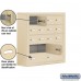 Salsbury Cell Phone Storage Locker - 5 Door High Unit (8 Inch Deep Compartments) - 12 A Doors and 4 B Doors - Sandstone - Surface Mounted - Master Keyed Locks